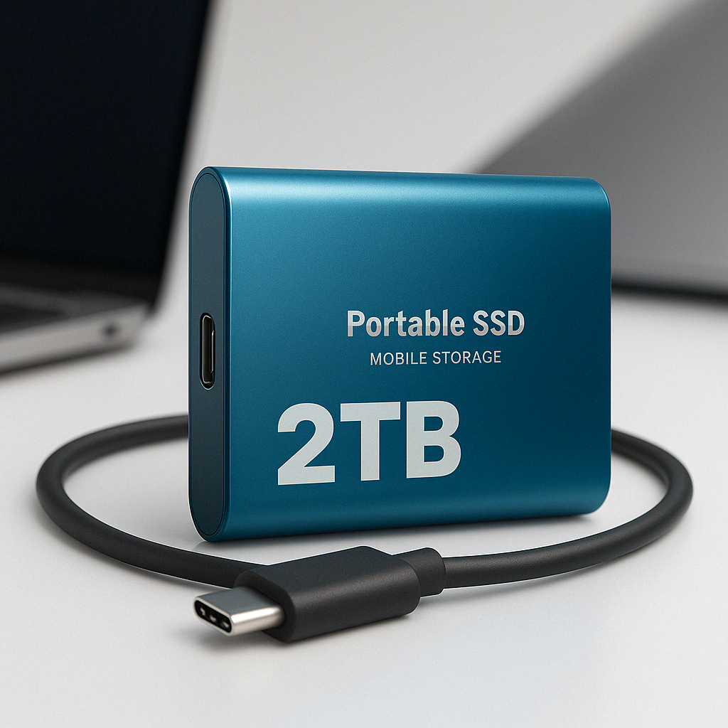 Tragbare SSD, kompakt, High-Speed Speicher für PC & Laptop