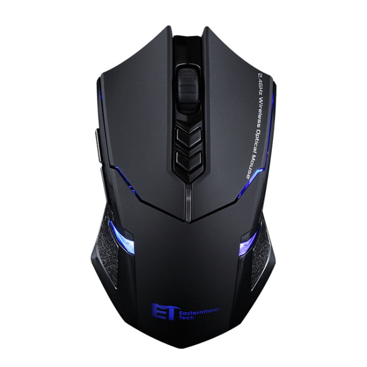Loopstep | ET X-08 7-Tasten 2400DPI 2.4G Wireless Stille Gaming Maus mit USB-Empfänger & Farbige Hintergrundbeleuchtung (Schwarz)