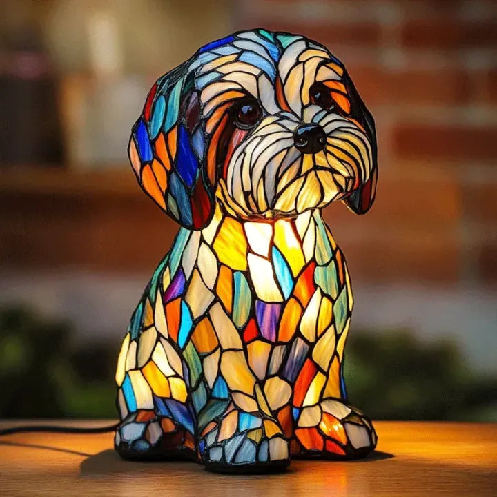 Leuchthund - handgefertigte Lampe, die Herzen erstrahlen lässt