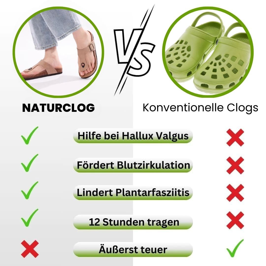 NaturClogs - ergonomische, rutschfeste und schmerzlindernde Clogs - Sonderaktion 1+1 Gratis