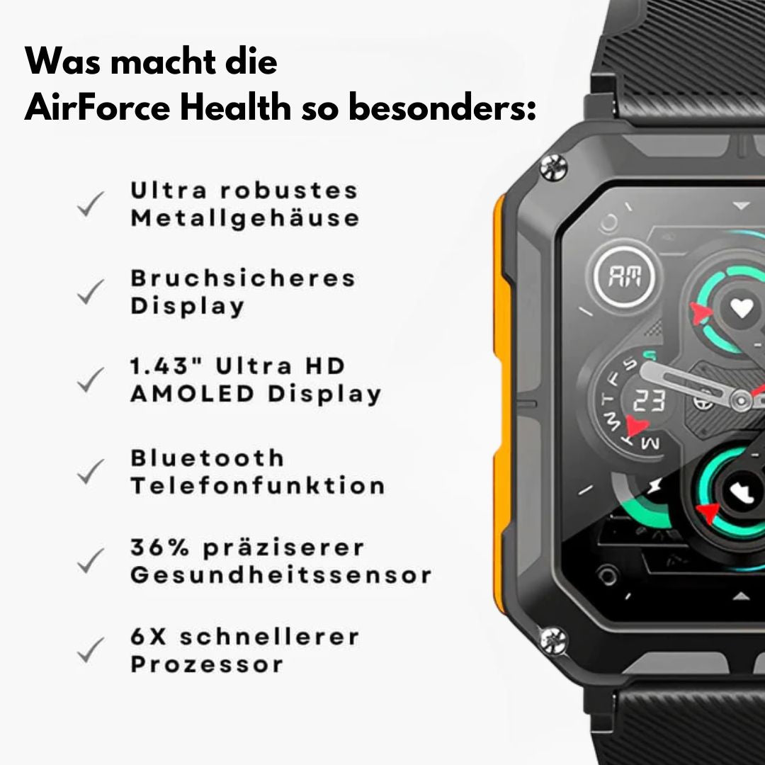 AirForce Health K-52 - die unzerstörbare zertifizierte Militär-Gesundheitsuhr (2025)