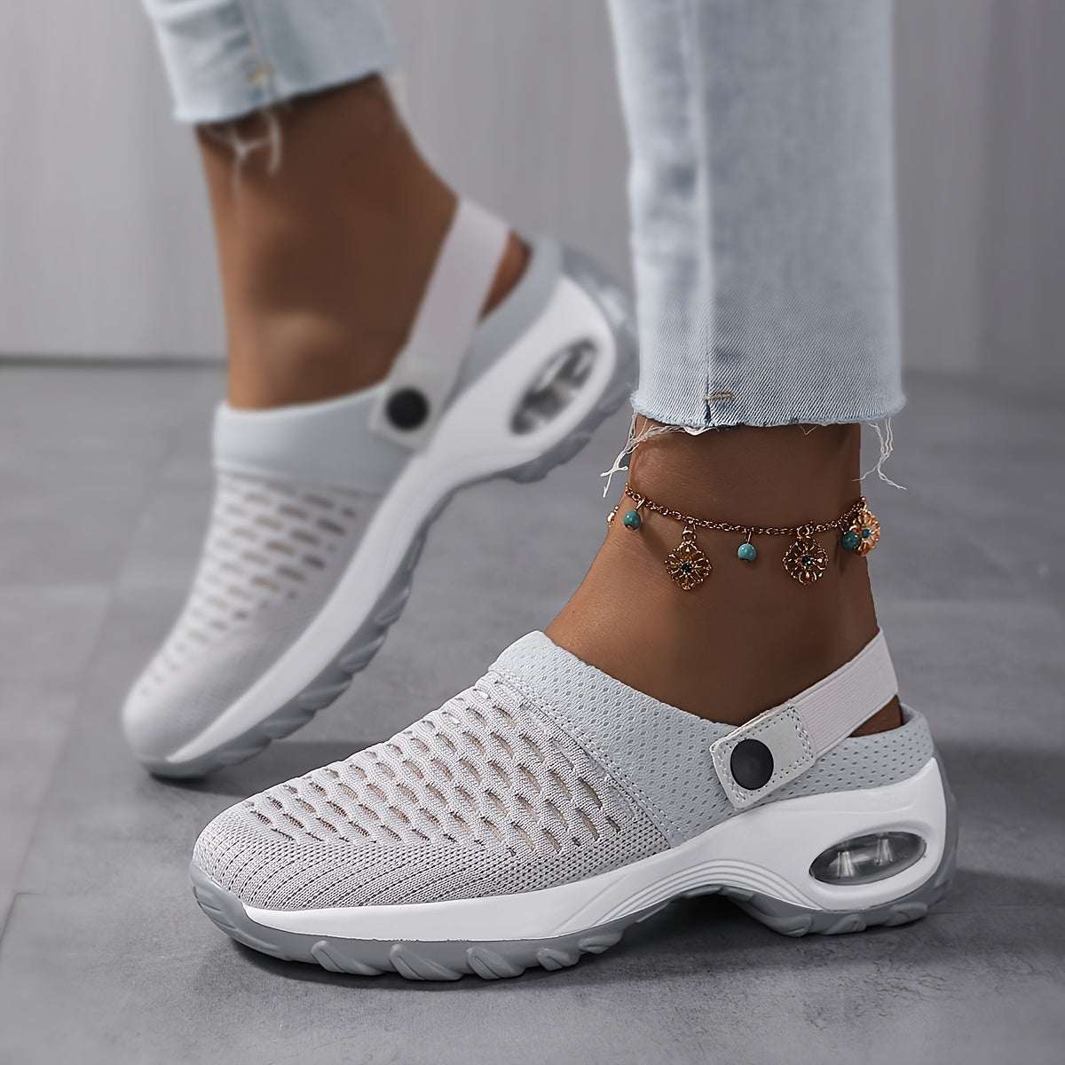Orthopädische Clogs Damen Mesh | Luftpolster-Dämpfung | Rutschfeste Slipper | Airova