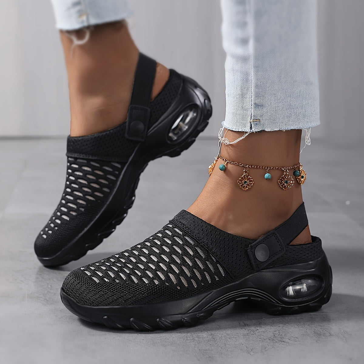 Orthopädische Clogs Damen Mesh | Luftpolster-Dämpfung | Rutschfeste Slipper | Airova