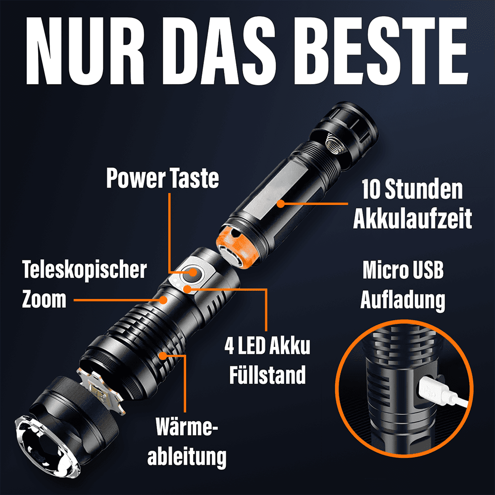 StahlGear - LED Taschenlampe