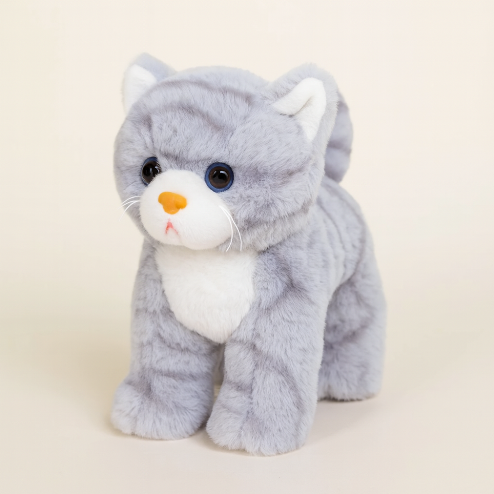 Katzen Plüschspielzeug, weiches Stoff-Kätzchen, Geschenk für Kinder