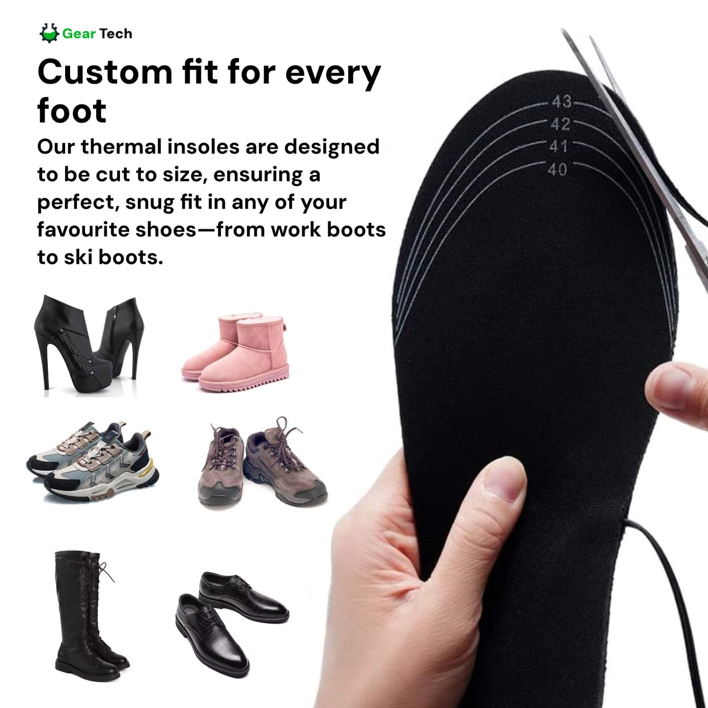 Loopstep | Wiederaufladbare beheizte Einlegesohlen UK – Beste thermische Schuh-Einlagen für Stiefel, Arbeitsstiefel und täglichen Winterkomfort