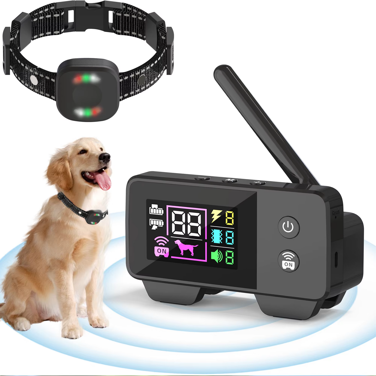 Loopstep | Ultimatives Sicherheits 1.574,8 Fuß Wireless Hundezaun-System mit wiederaufladbarem, wasserdichtem Halsband