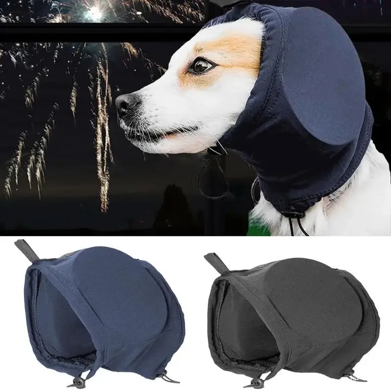 Loopstep | Geräuschdämpfende Hundeohrenschützer | Bequemes, atmungsaktives Polyester zur Linderung von Ängsten bei Feuerwerk und Gewittern