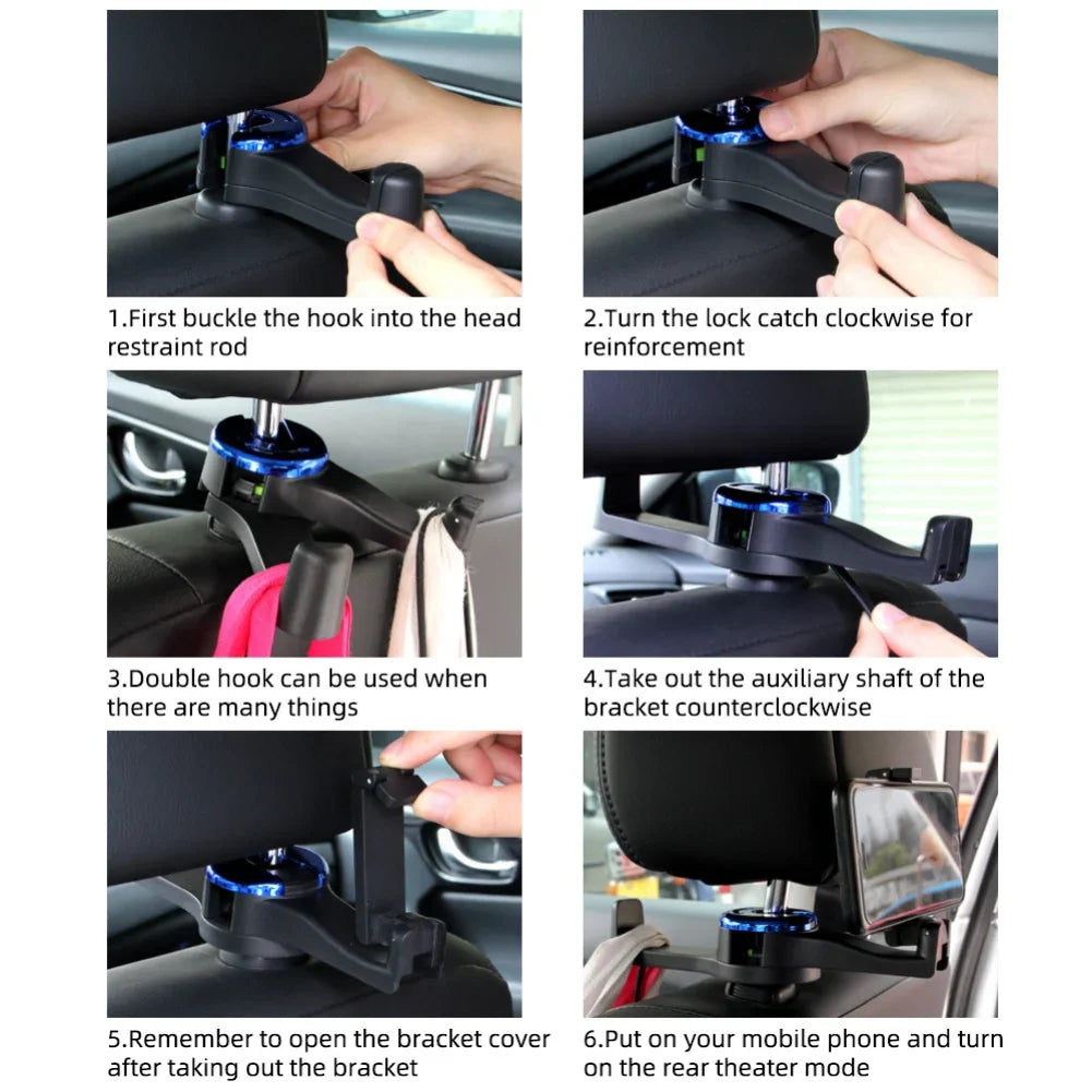 Loopstep | Auto Kopfstützenhaken Handyhalter
