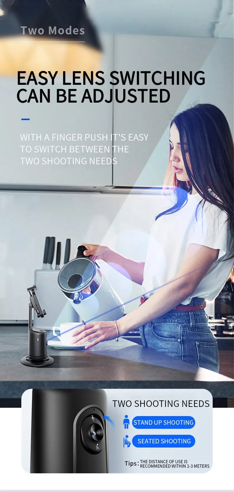 Loopstep | Smart Gesichtserkennung Auto Tracking Telefonhalter