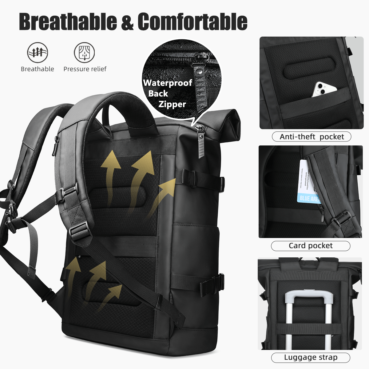 Loopstep | Erweiterbarer Outdoor-Rucksack mit großem Volumen & Laptopfach