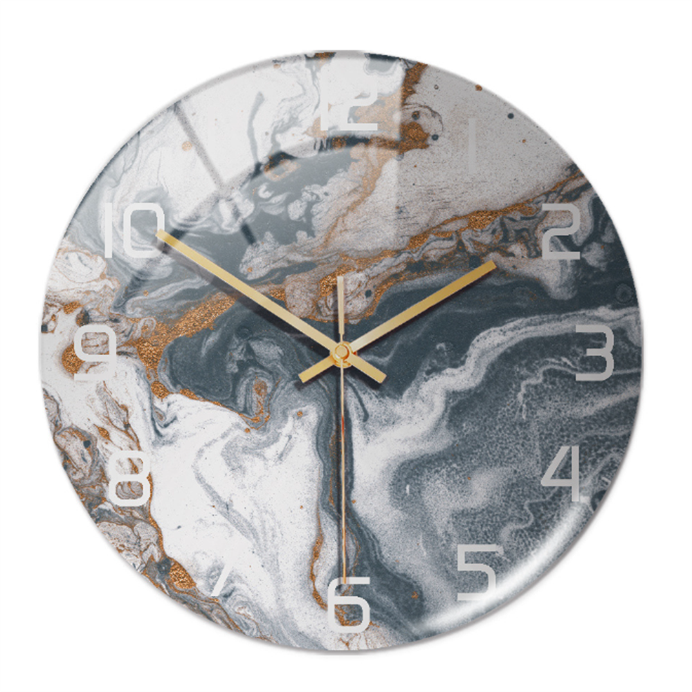 Stilvolle Wanduhr mit Marmorstruktur – MarbleTime