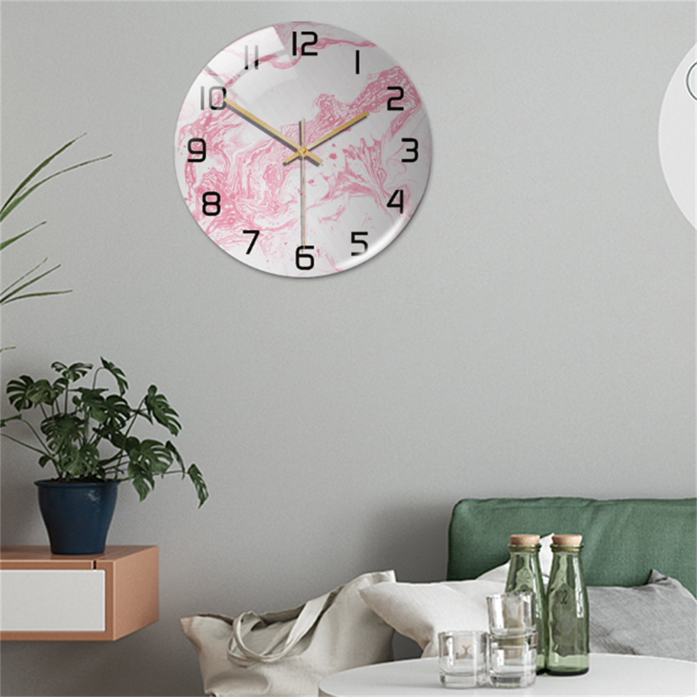 Stilvolle Wanduhr mit Marmorstruktur – MarbleTime