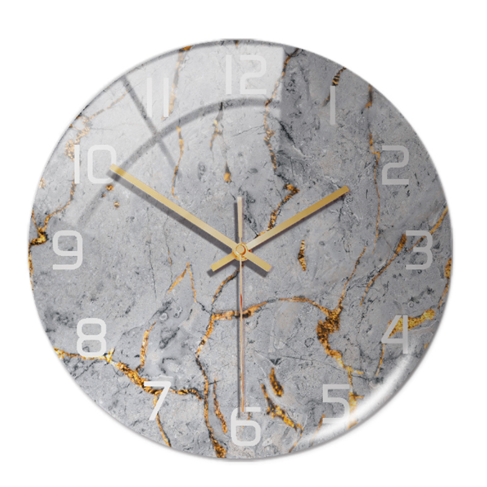 Stilvolle Wanduhr mit Marmorstruktur – MarbleTime