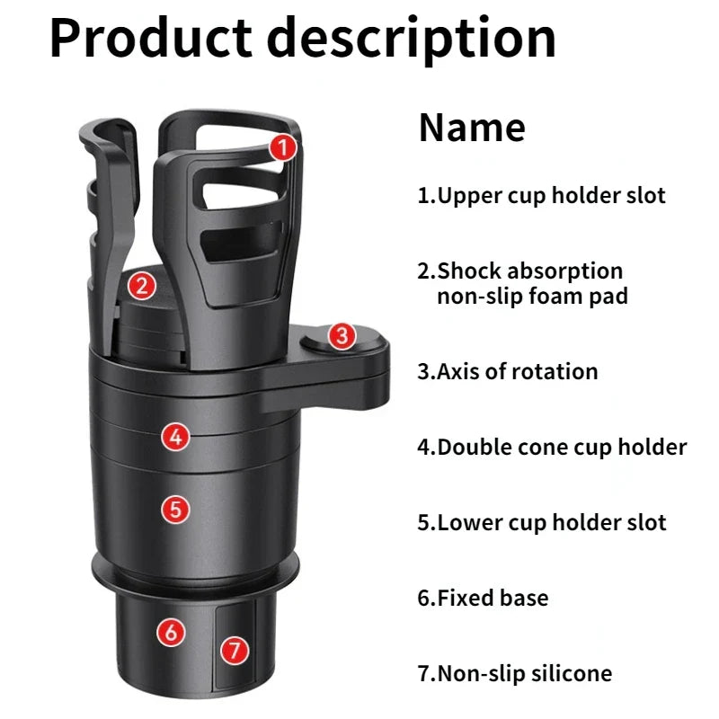 Loopstep | 4 In 1 verstellbarer Auto Becherhalter