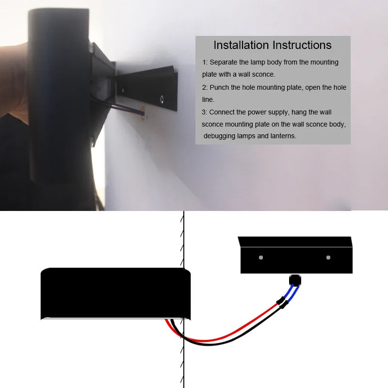 Loopstep | Moderne LED-Wandleuchte – 16W dimmbare Wandlampe mit Fernbedienung, Auf- und Ablichtung für Schlafzimmer, Wohnzimmer und Flur