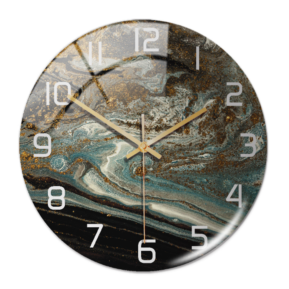 Stilvolle Wanduhr mit Marmorstruktur – MarbleTime