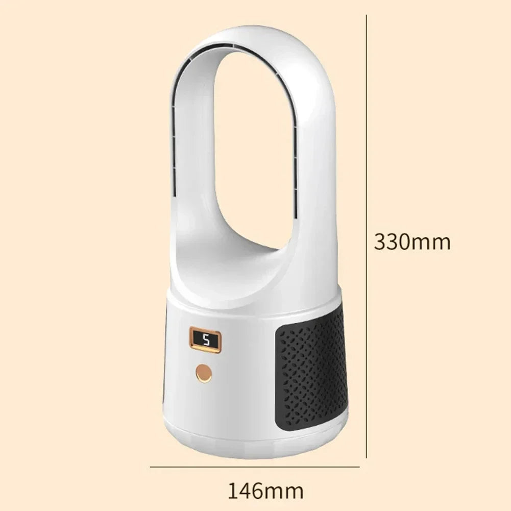 Bladeless Tischventilator – Kompakter, Kabelloser USB-Ventilator ohne Rotor für Schlafzimmer & Büro