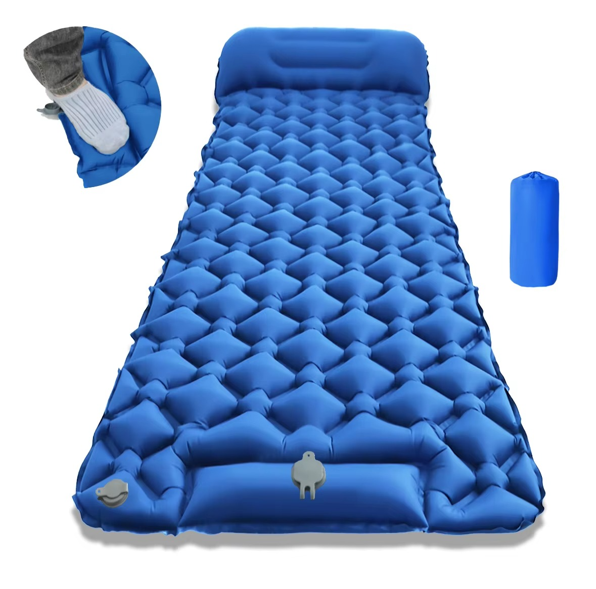Loopstep | Ultra-Comfort Luftmatratze für Camping mit integriertem Kopfkissen und Pumpe