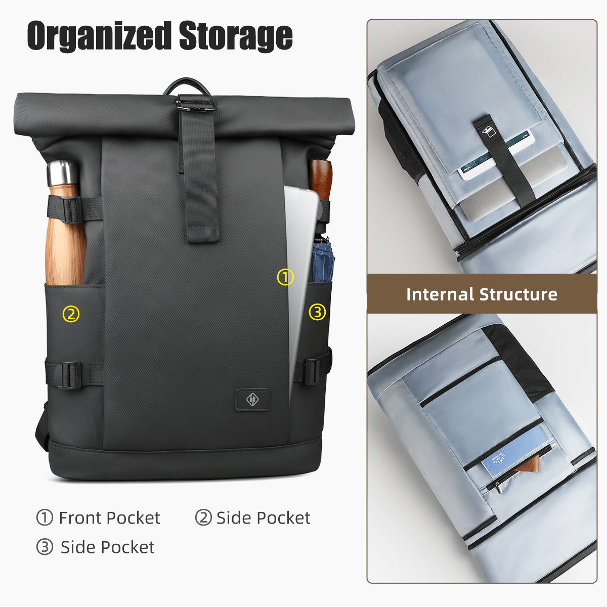 Loopstep | Erweiterbarer Outdoor-Rucksack mit großem Volumen & Laptopfach