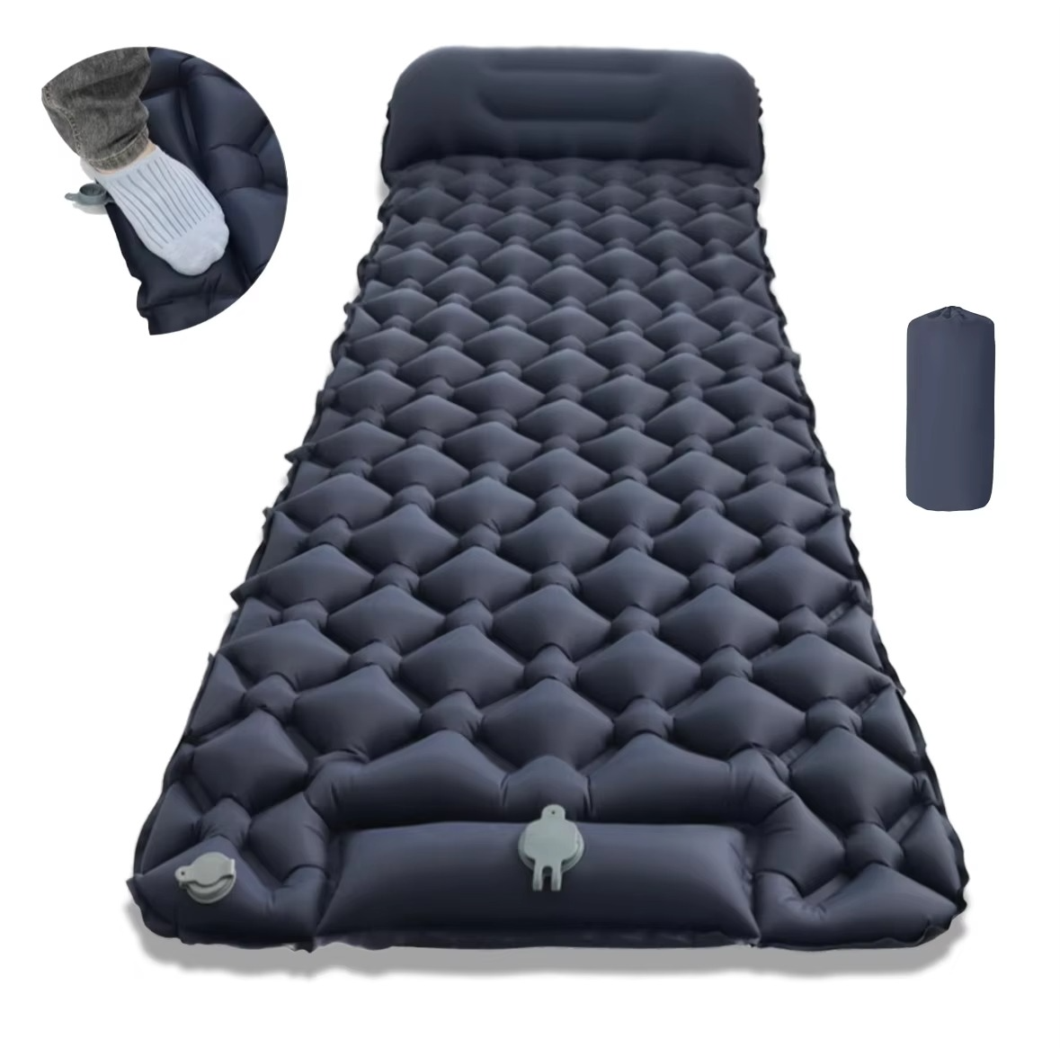 Loopstep | Ultra-Comfort Luftmatratze für Camping mit integriertem Kopfkissen und Pumpe