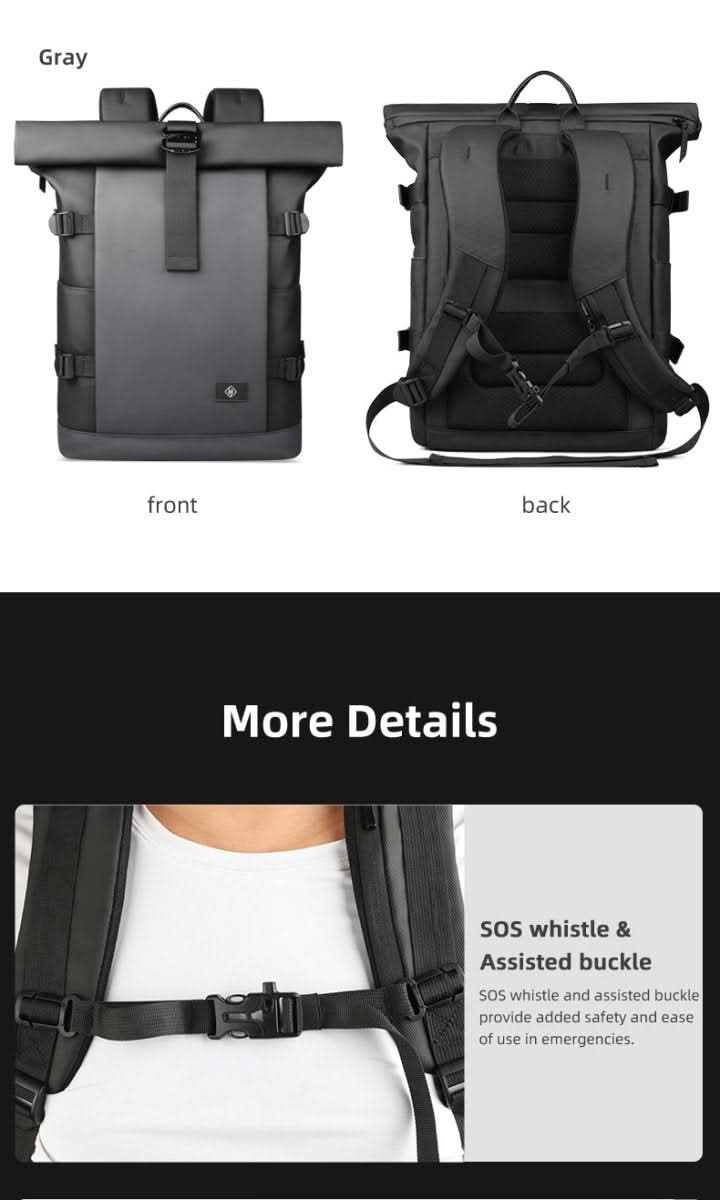 Loopstep | Erweiterbarer Outdoor-Rucksack mit großem Volumen & Laptopfach