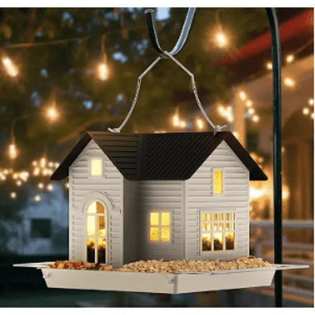 Loopstep | Solar-Vogelhaus mit LED – Leuchtende Gartenlaterne & Futterstation in einem!