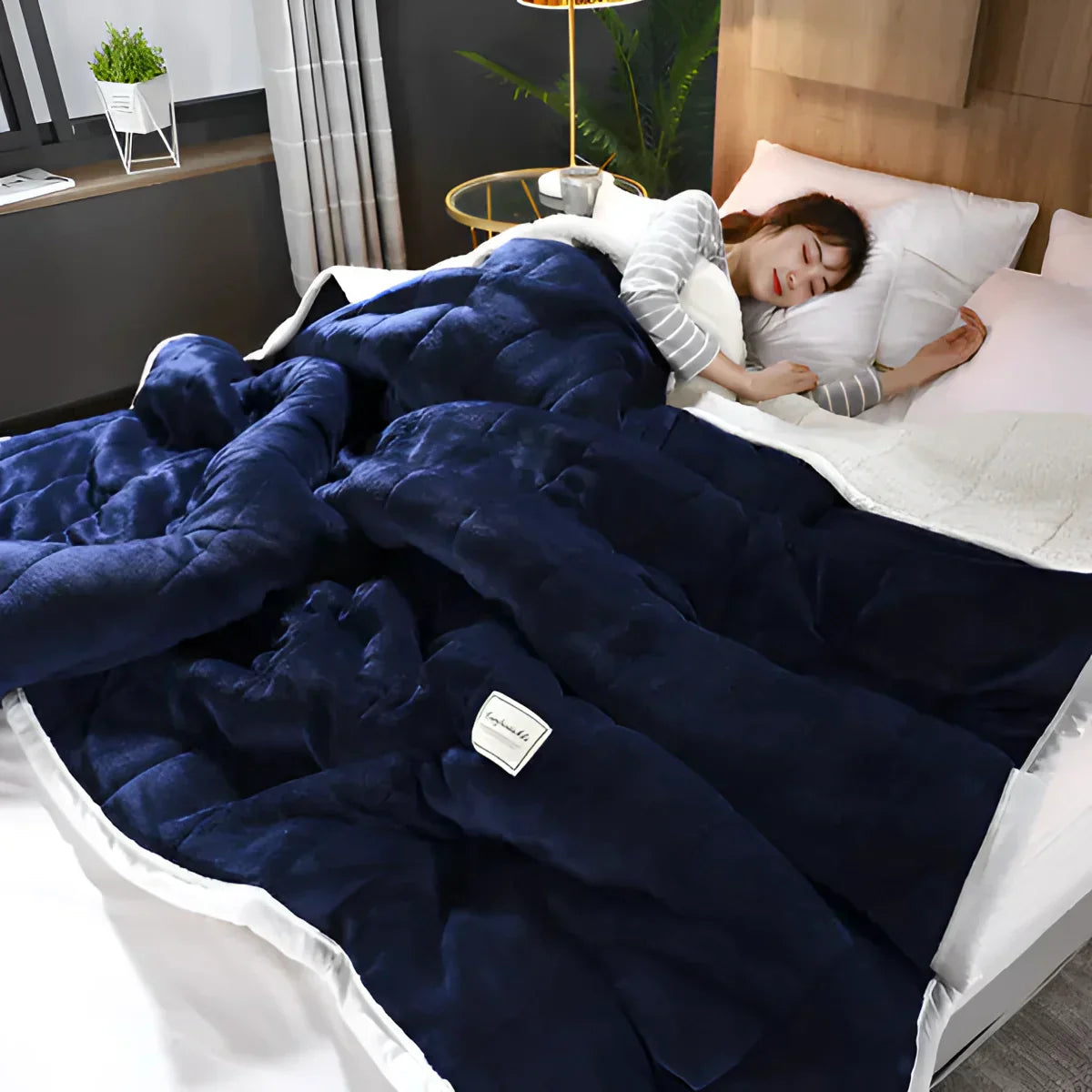 Sherpa Fleece Bettbezug für Weighted Blanket, warm & weich