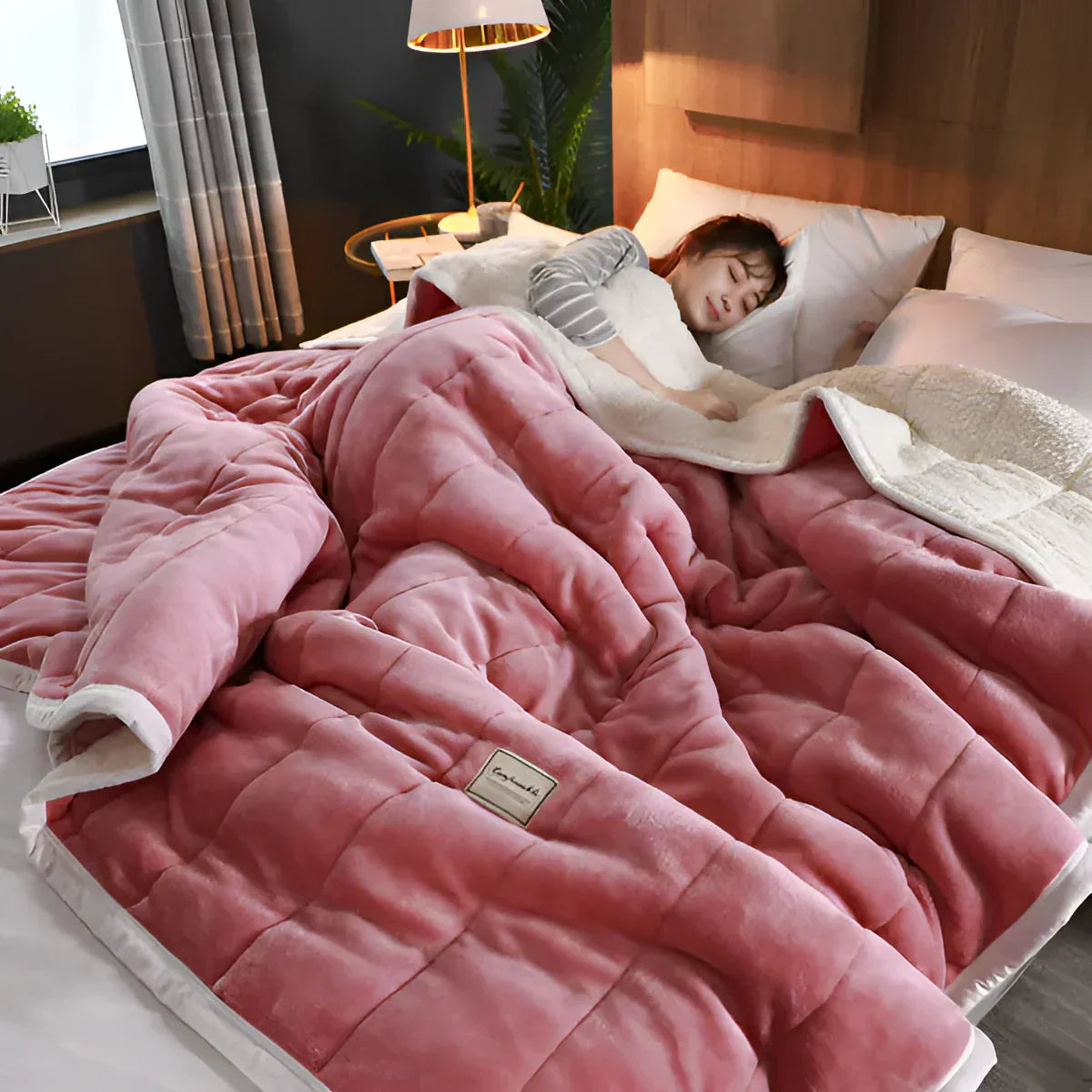 Sherpa Fleece Bettbezug für Weighted Blanket, warm & weich