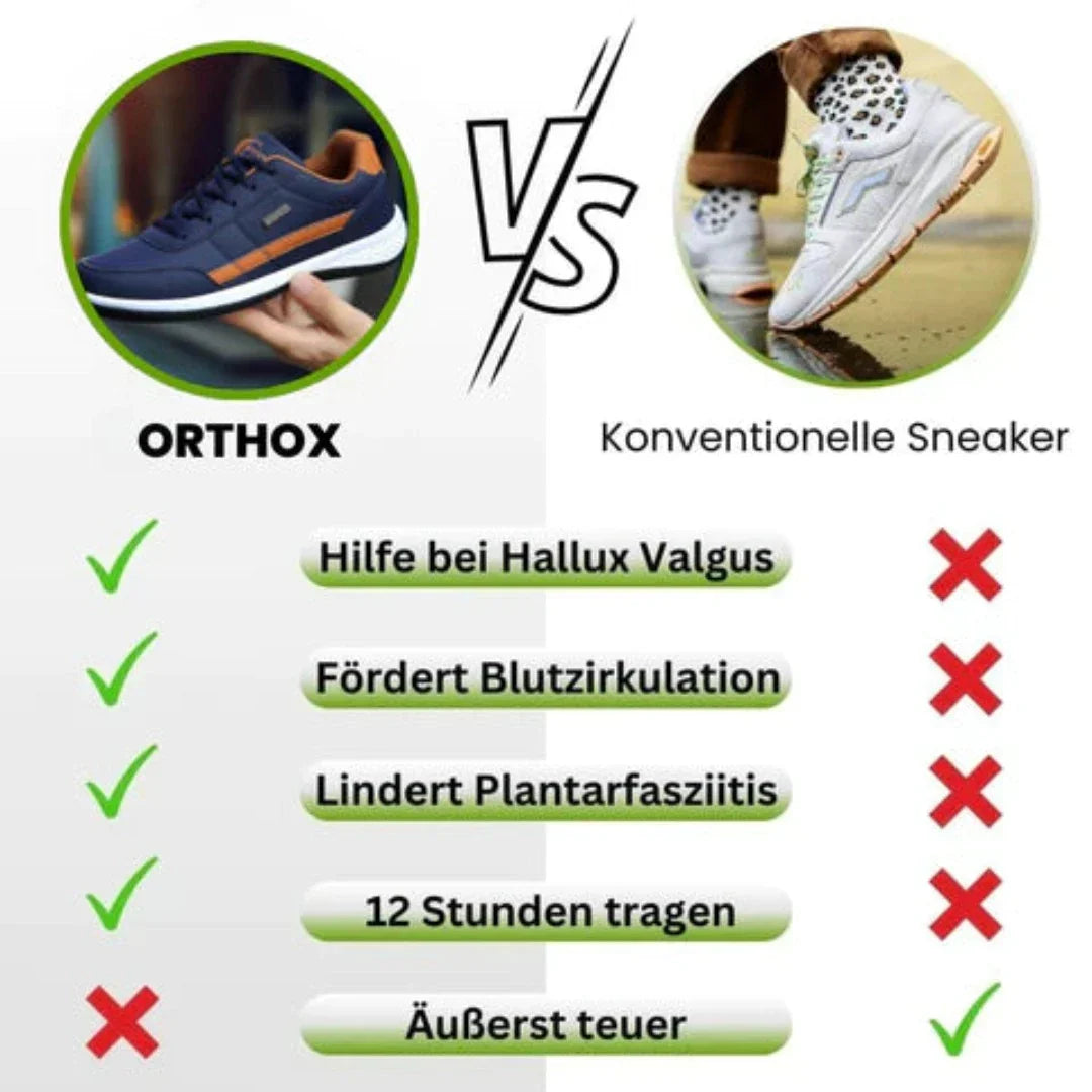 OrthoX - ergonomische schmerzlindernde Komfortschuhe für Entlastung bei Rückenschmerzen & Gelenkproblemen