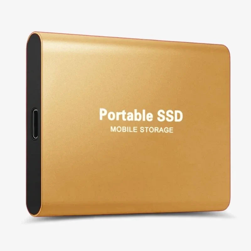 Externe SSD Festplatte – Aluminium-Gehäuse, Tragbarer Speicher