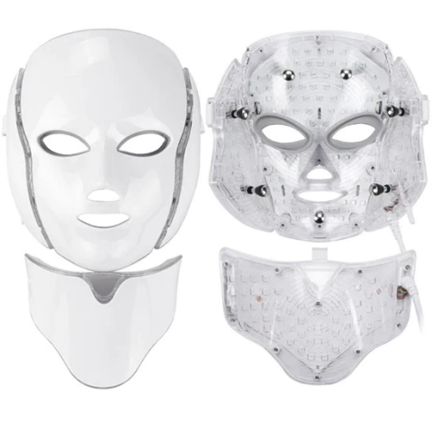 Loopstep | 7 Farben LED Photon Lichttherapie Maske - Gesichts- und Halsbehandlung
