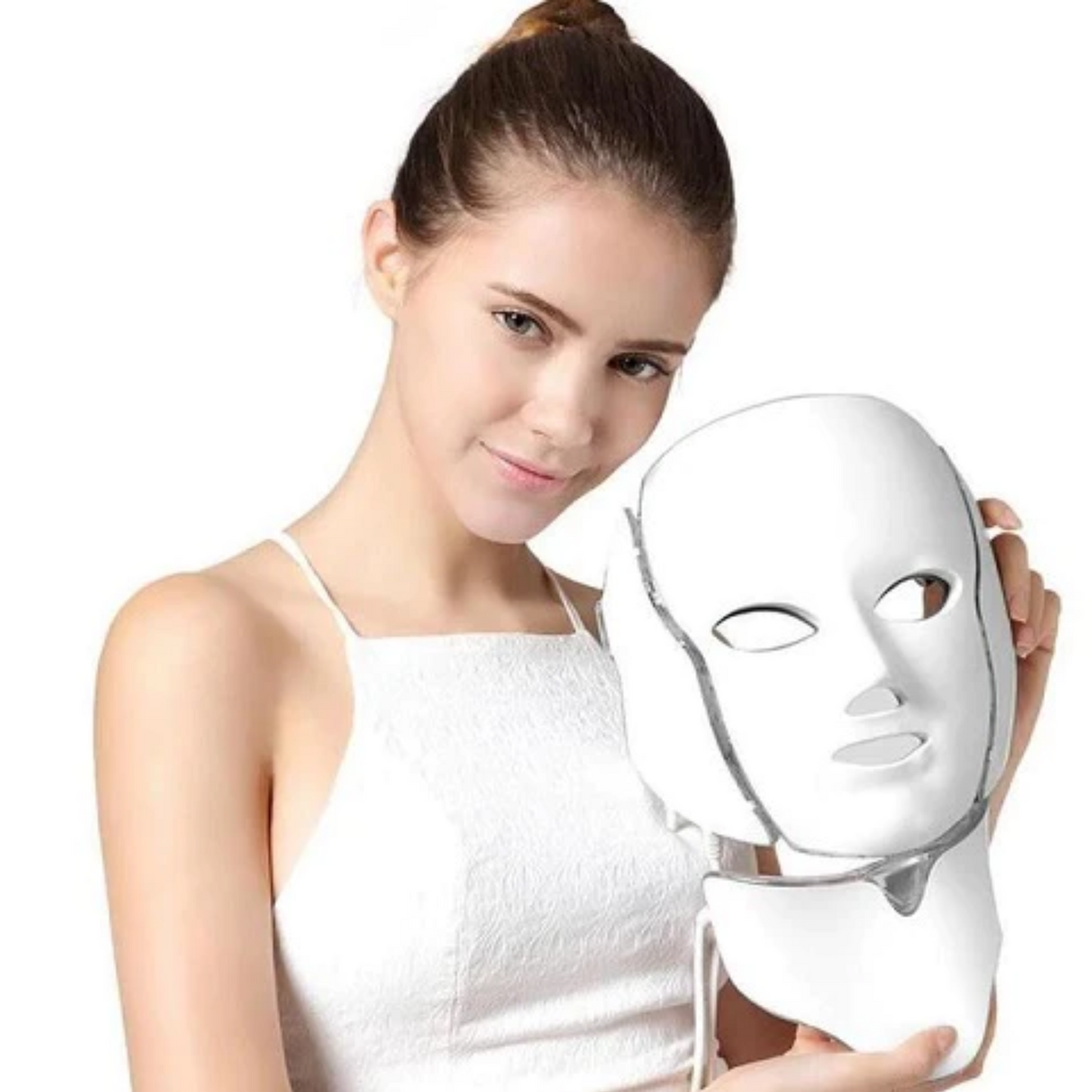 Loopstep | 7 Farben LED Photon Lichttherapie Maske - Gesichts- und Halsbehandlung