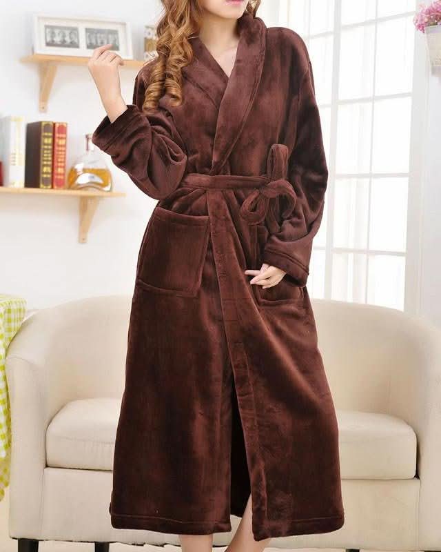 Loopstep | Langer Premium-Fleece-Bademantel für Frauen