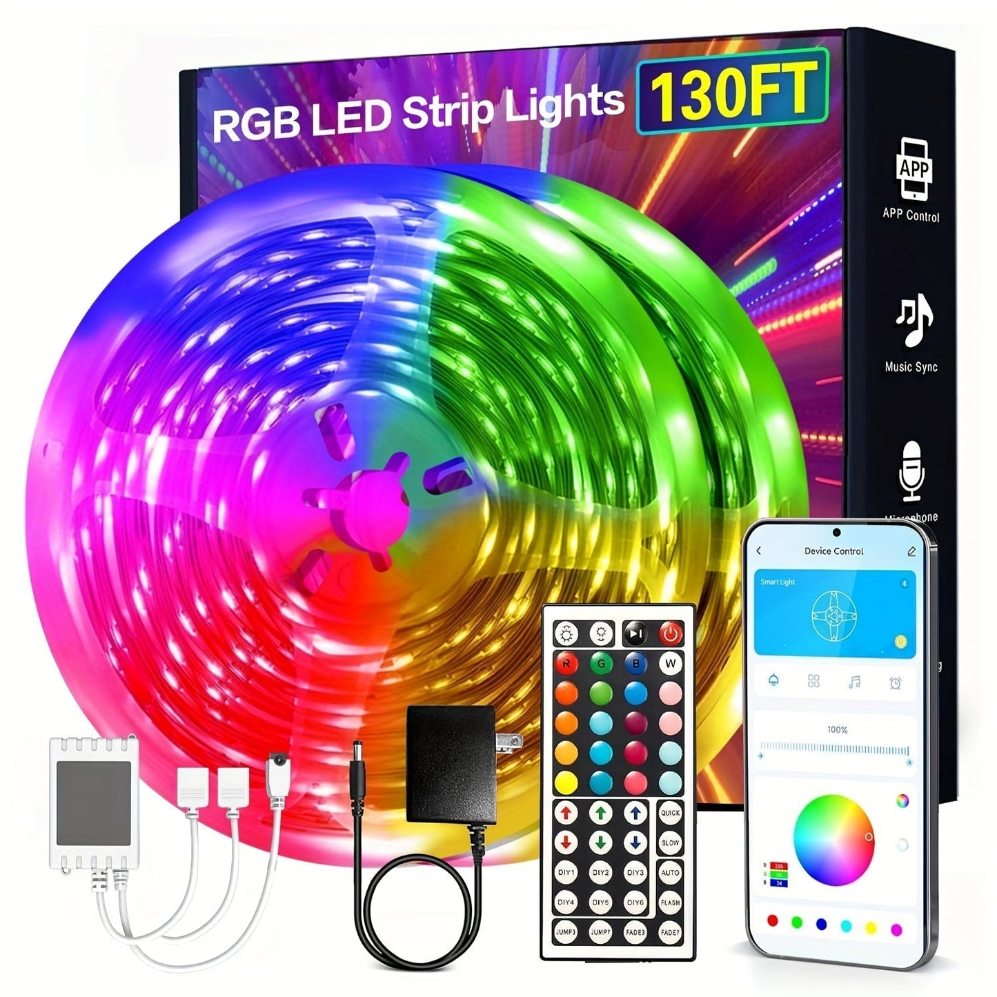 LED Strip Lights, Farbwechsel, App-Steuerung