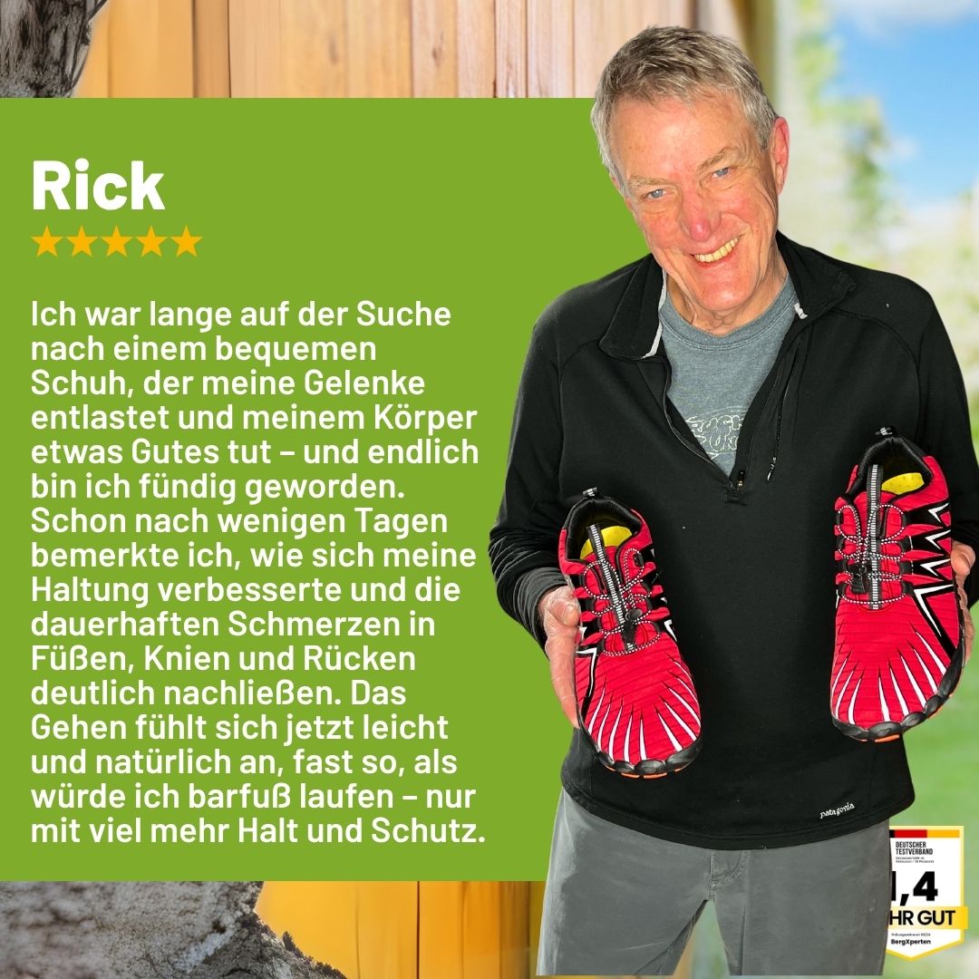 AeroX Pro - ergonomischer schmerzlindernder Barfußschuh für sicheres, gelenkschonendes Gehen für Senioren