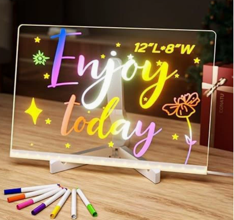 Leuchtende Acryl-Maltafel für Kinder, abwischbar