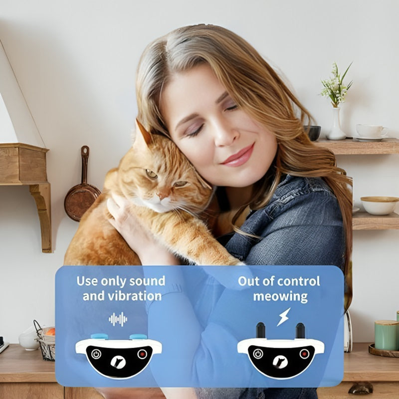 Loopstep | Katzen-Schockhalsband mit Fernbedienung für effektive Miaukontrolle
