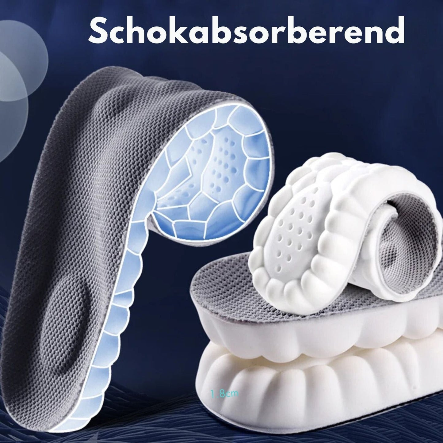Cloudzool – Einlegesohlen 4D Dämpfung & Stütze – Alltag & Sport