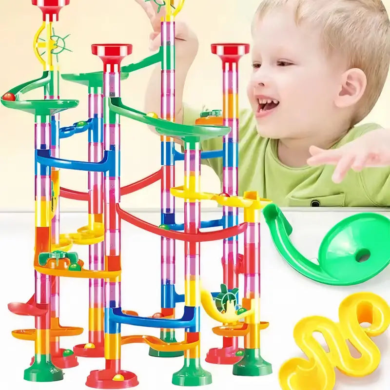 Loopstep | Baustein Murmelbahn Säulen Spielset