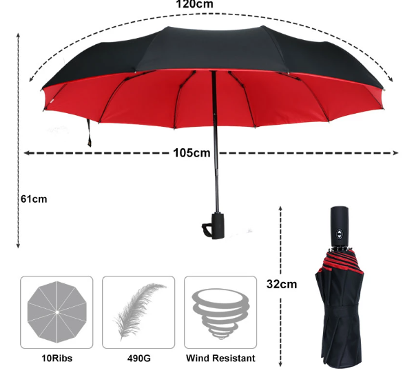 Loopstep | Winddichter Regenschirm