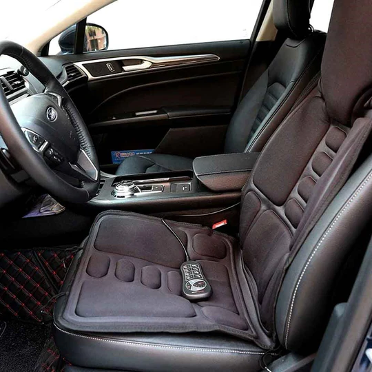 Loopstep | 8 Modi Massagestuhlauflage mit beheiztem Rücken-Nacken-Kissen für Auto & Zuhause