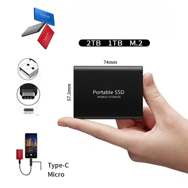 Externe SSD, tragbar, High-Speed Solid State Speicher