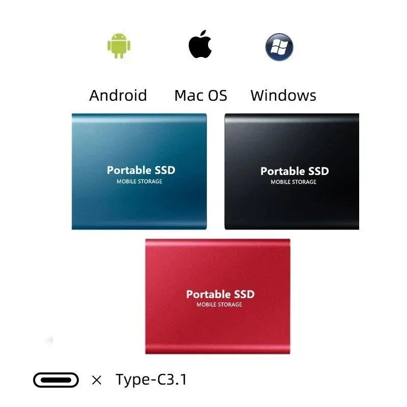 Externe SSD, tragbar, High-Speed Solid State Speicher