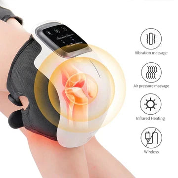 Loopstep | Knie-Massagegerät mit Wärmebehandlung | Schmerztherapie & Gelenkerholung - Tragbare beheizte Knie-Massage für Komfort & Mobilität