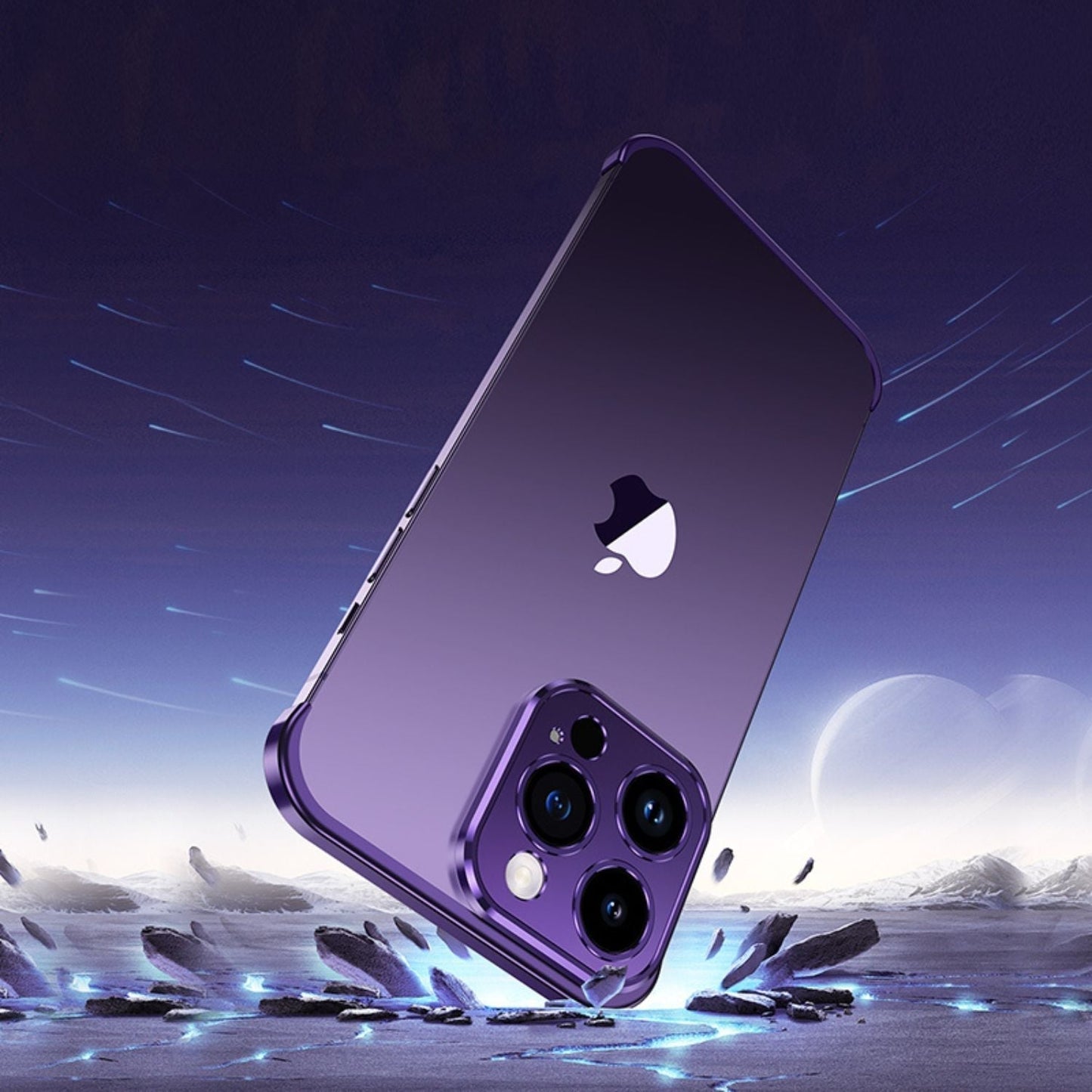 Smartphone Hülle, schlank, minimalistischer Metall-Schutz